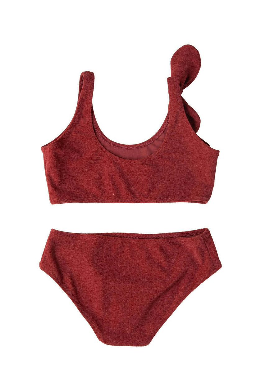 Victoria Towelling Bikini in Terracotta