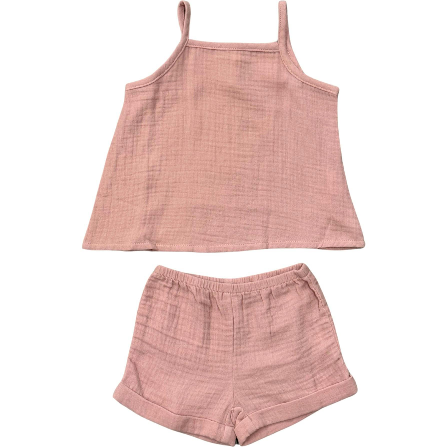 Girl's Gauze Tank & Short Set