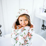 Toddler Hooded Towel - Watercolor Roses