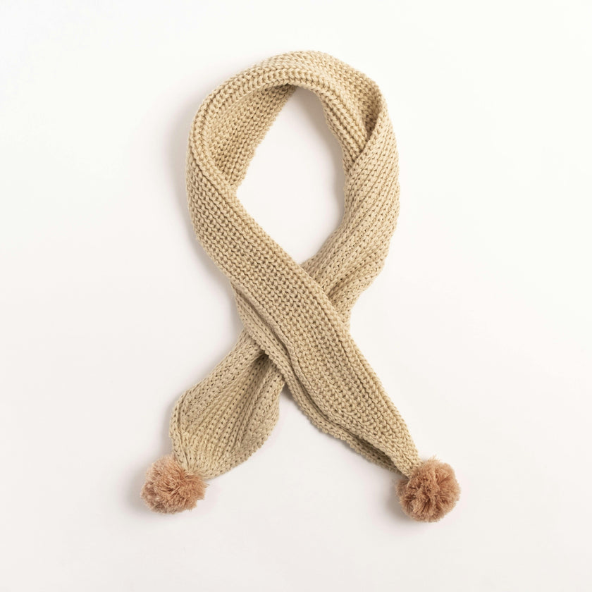 Knitted Scarf in Ecru
