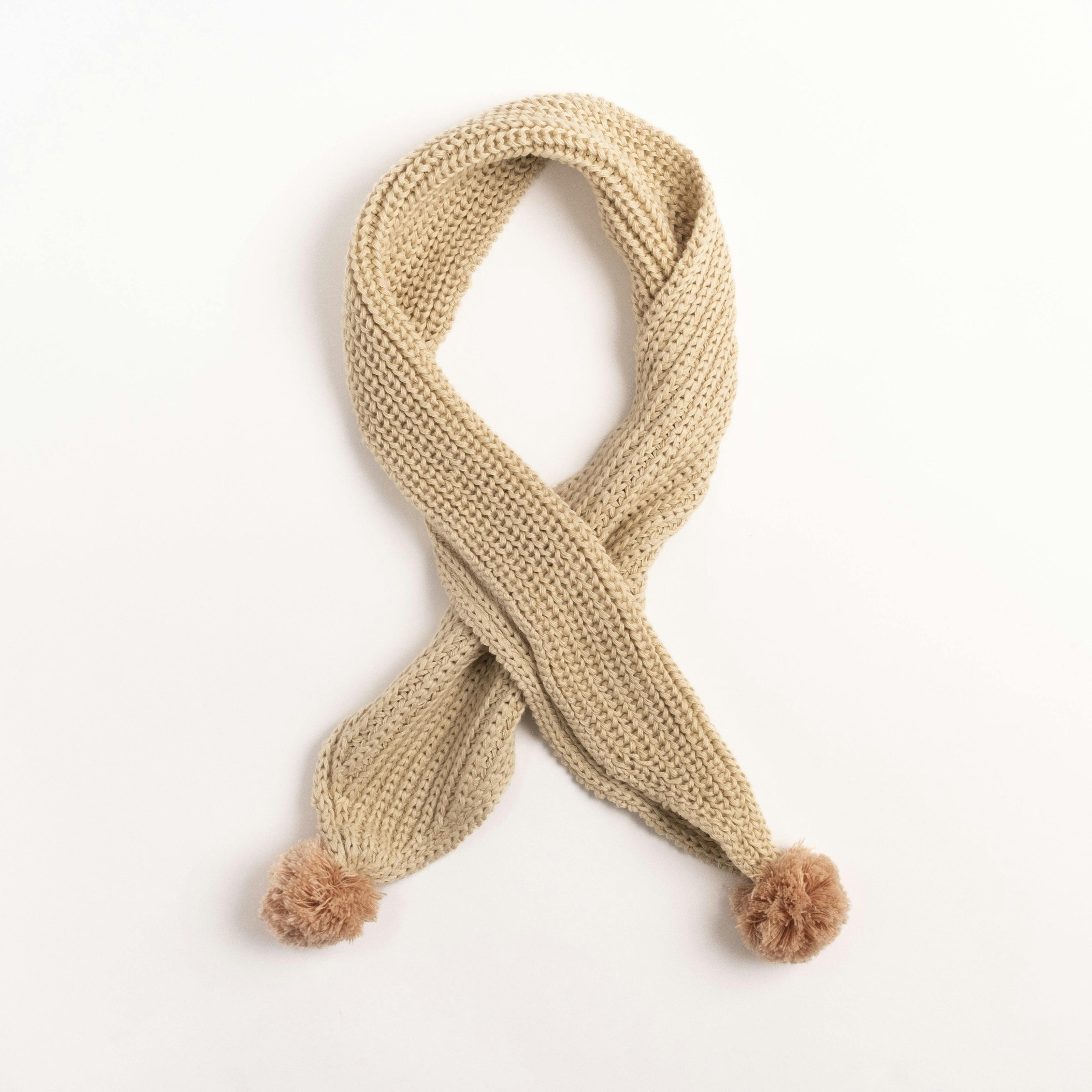 Knitted Scarf in Ecru