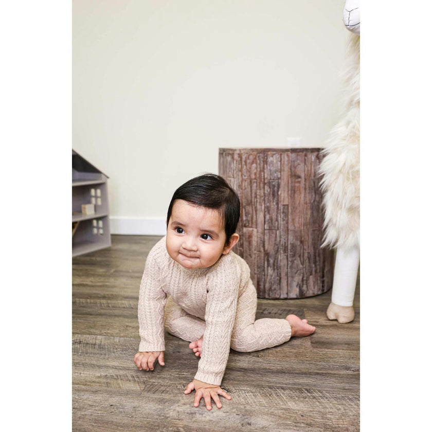 Marled Multi Knit Crew Neck Sweater & Pant 2-Piece Set