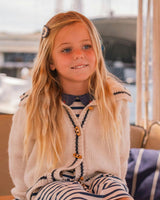 Sail Away Cardigan in Salt/Navy