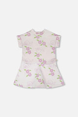 French Terry Dress Lilac Snails Print