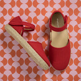 Linen Classic Espadrille | Red