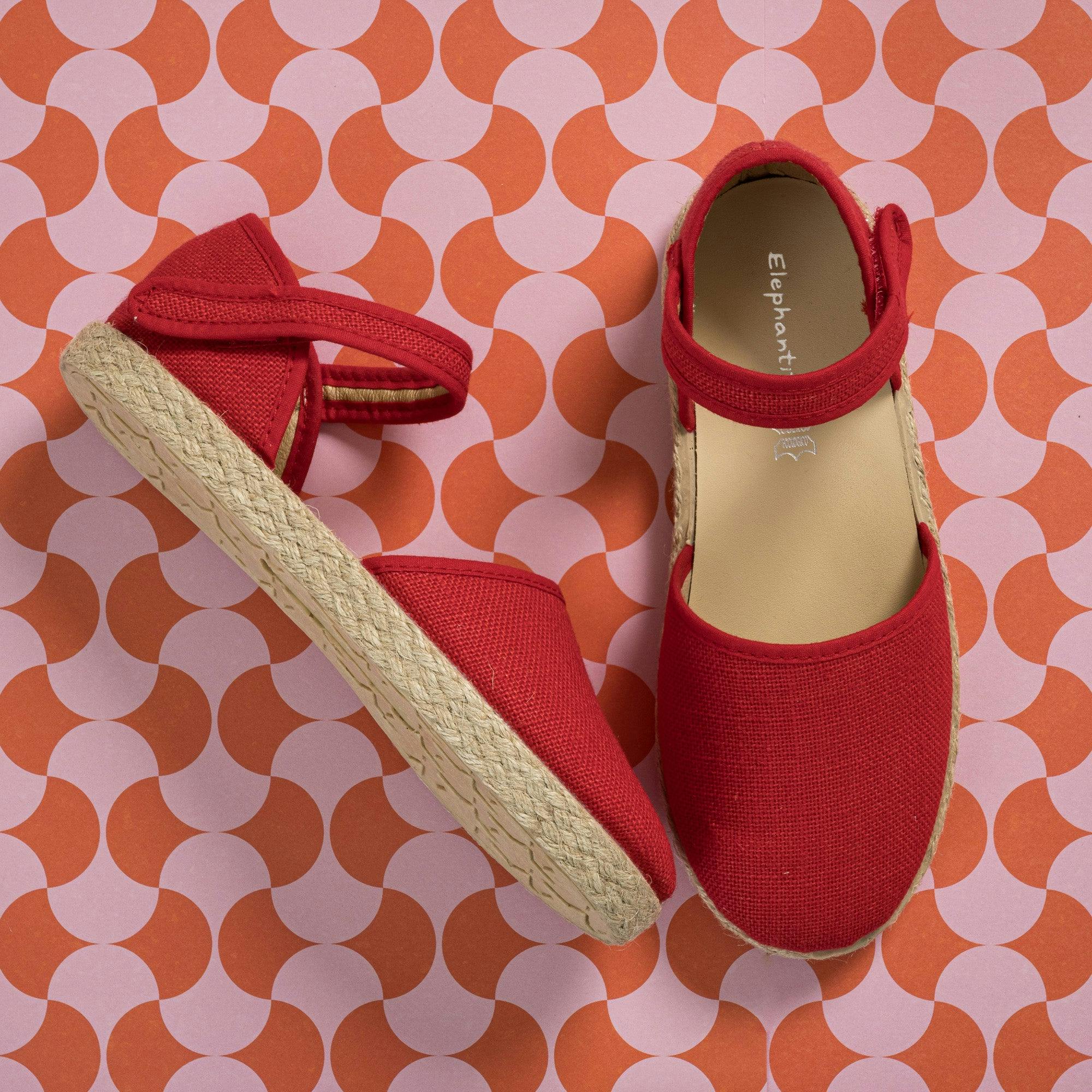 Linen Classic Espadrille | Red