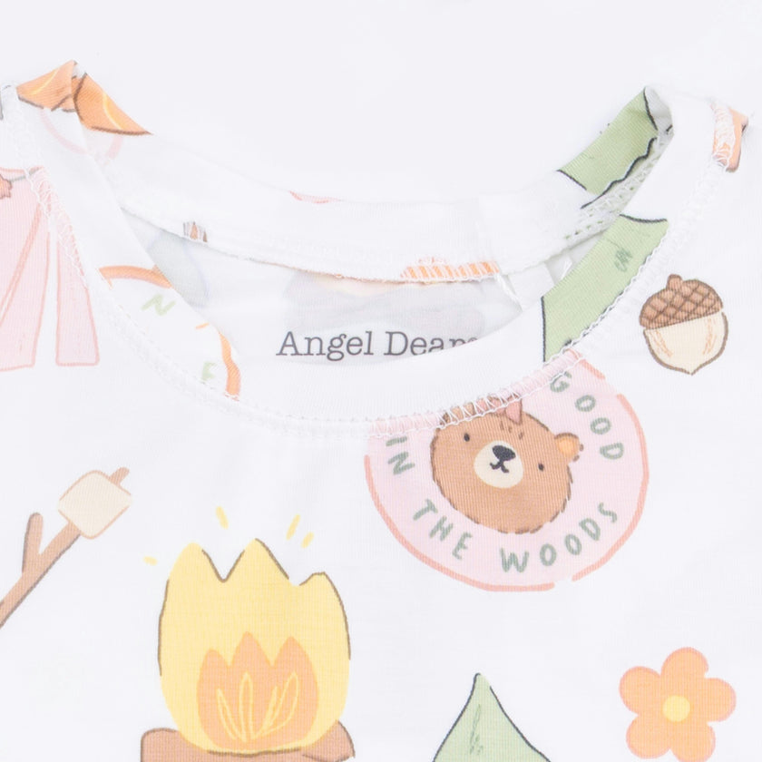Camping Pink - Short Sleeve Loungewear Set