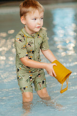 Zipper Shortall Swimsuit