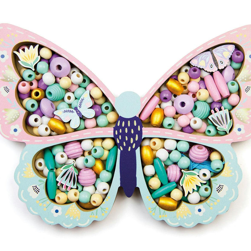 Les Perles -Butterfly Wooden Beads - 4y+