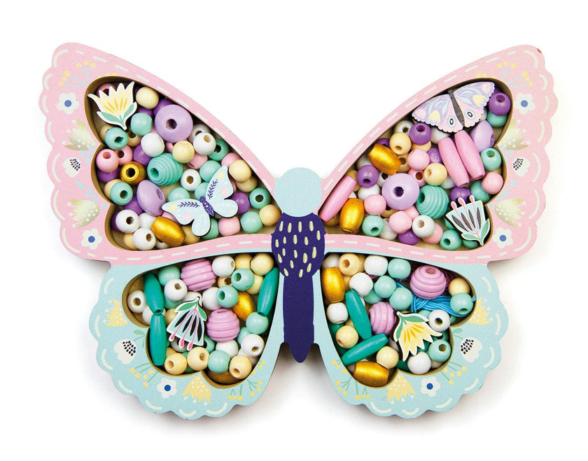Les Perles -Butterfly Wooden Beads - 4y+