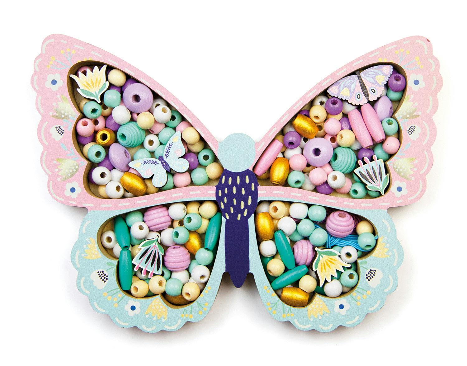Les Perles -Butterfly Wooden Beads - 4y+