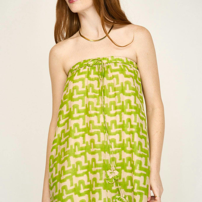 Bonaire Dress in Lime Popova