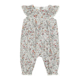 Fuschia Liberty print romper - FINAL SALE