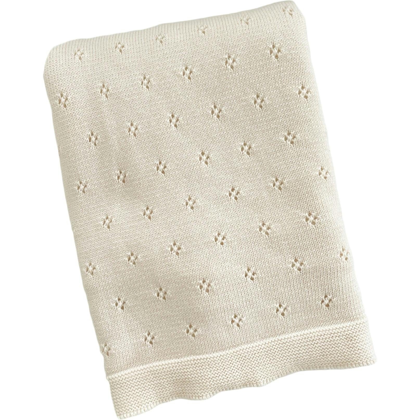 Heirloom Pique Blanket, Light Grey | Organic Cotton