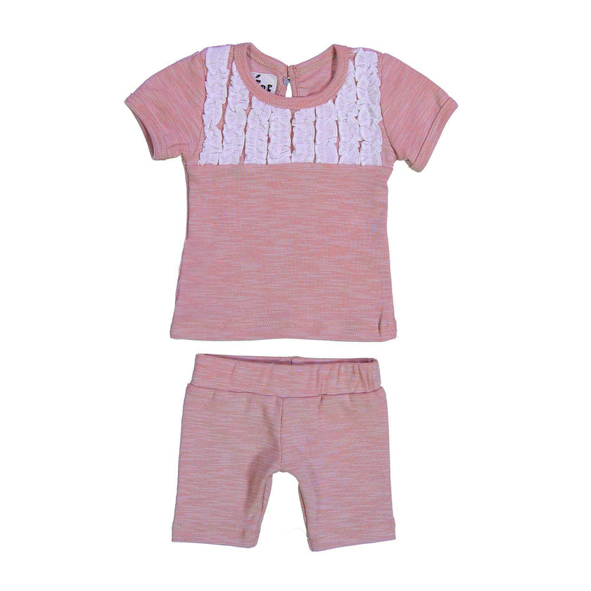 Tux Ruffle 2-Piece Top & Short Set