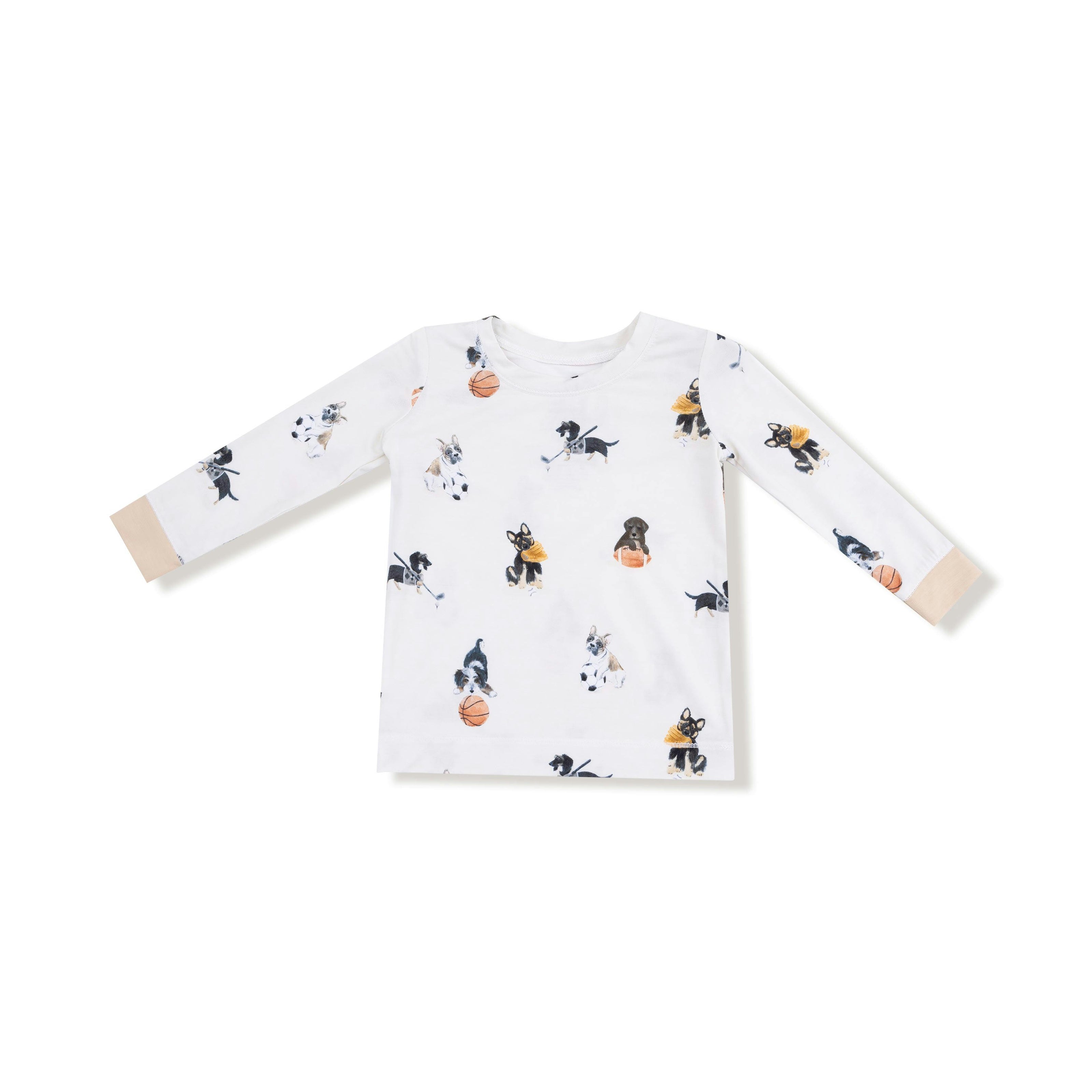 Sporty Puppies - Long Sleeve Loungewear Set