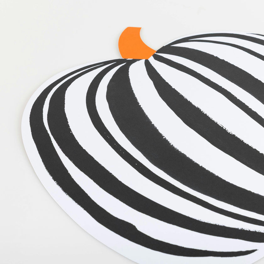 Stripe Pumpkin Paper Placemats