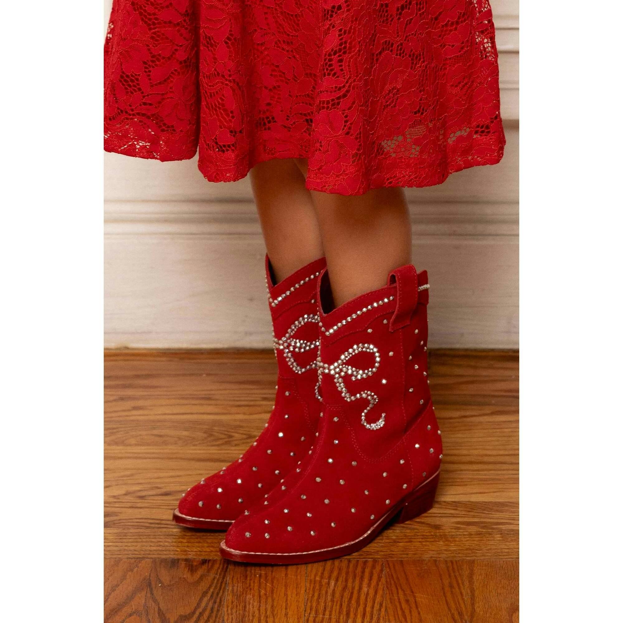 Mini Channing Bootie in Red