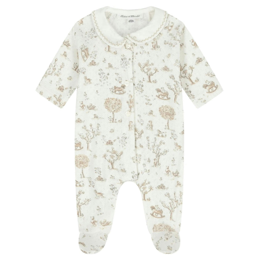 TARTINE ET CHOCOLAT Toile de Jouy Pajamas - Nacre