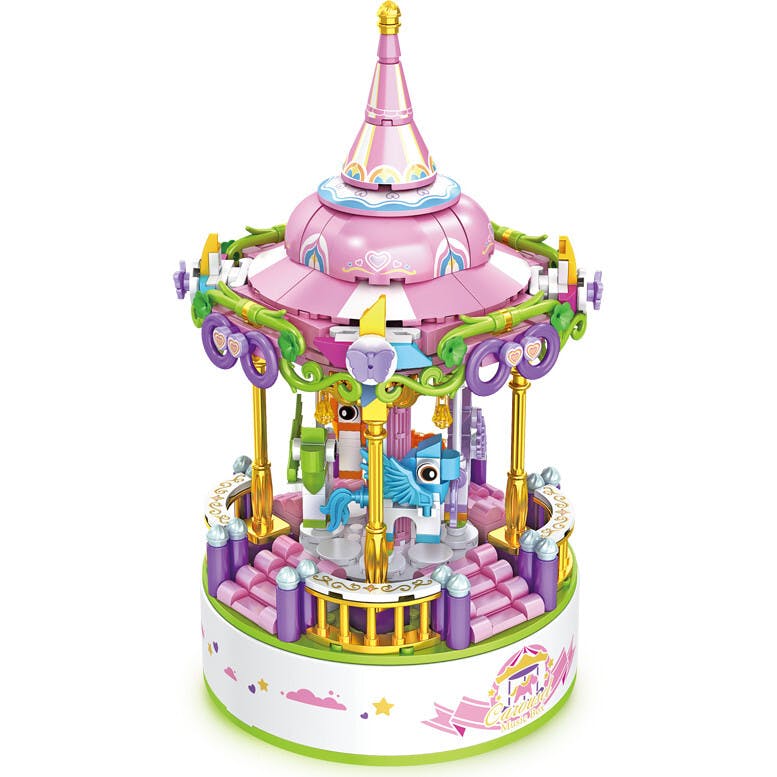 Contixo Carousel Building Block Set W/ Music Box