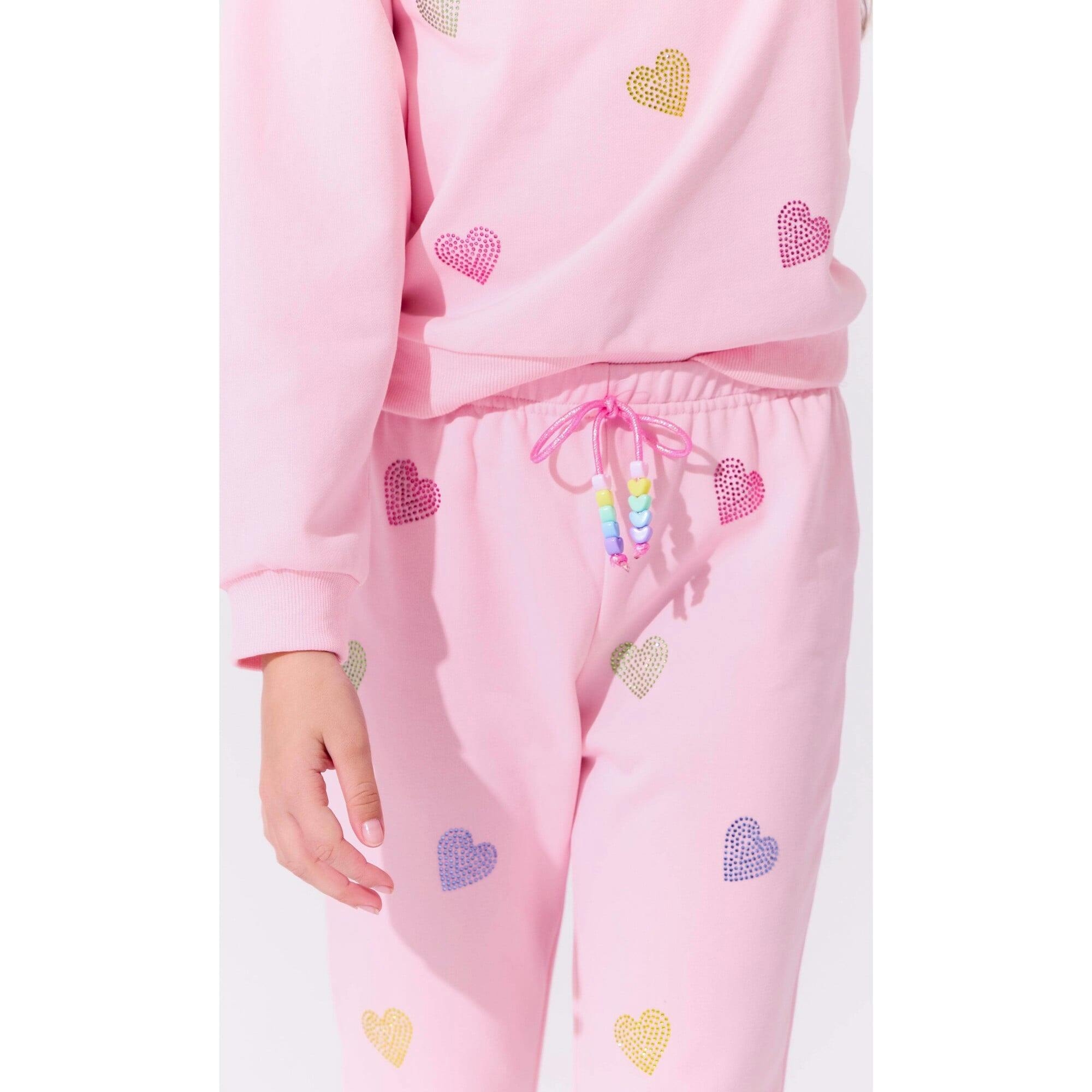 Pink Crystal Hearts Set
