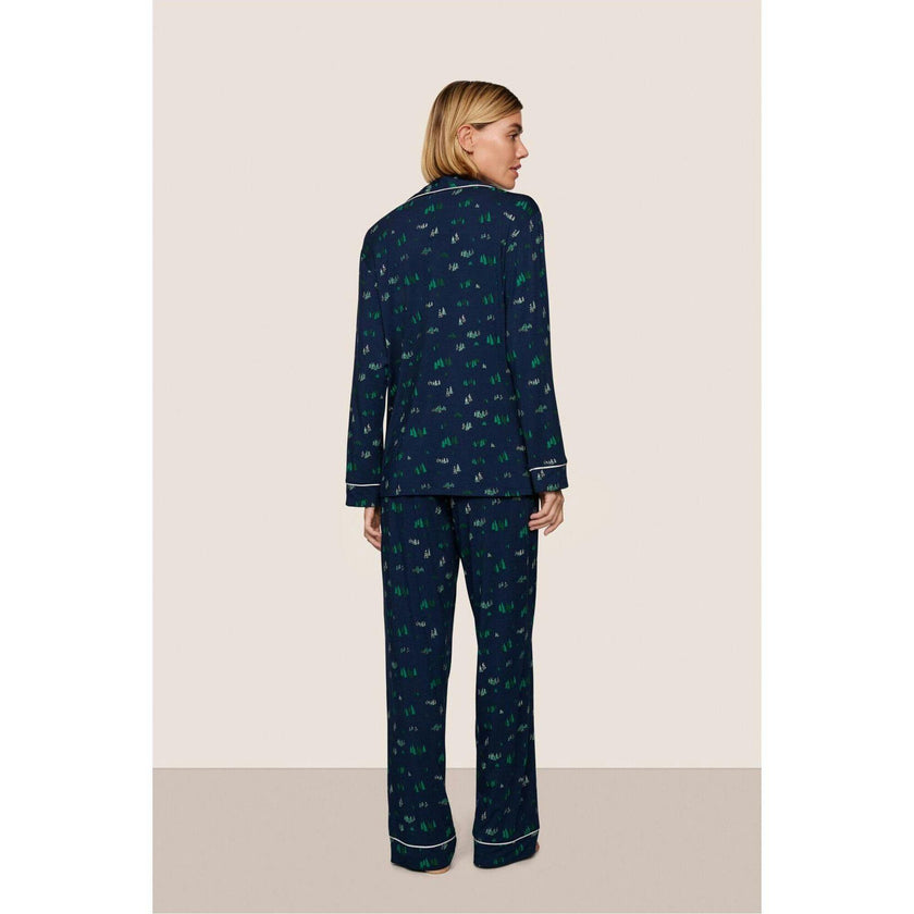 Gisele Printed TENCEL Modal Long PJ Set, Blue