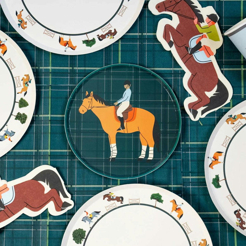 Party Dessert Plates - Equestrian Collection (x12)
