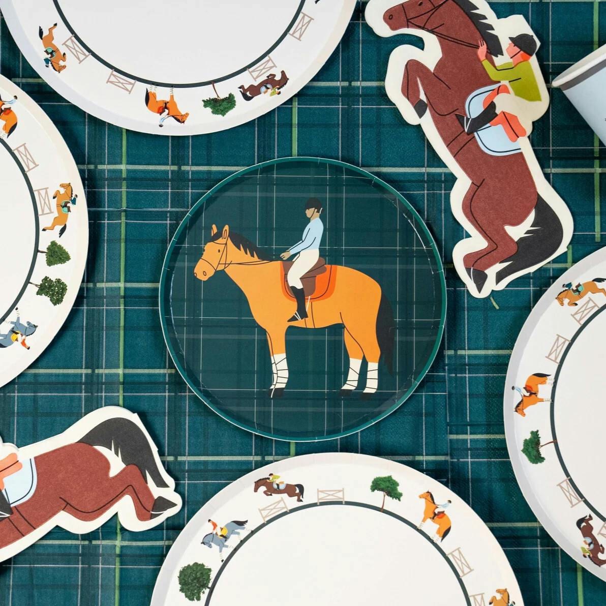 Party Dessert Plates - Equestrian Collection (x12)