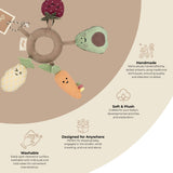 Clementine Fruits & Veggies Soft Plush Activity Ring