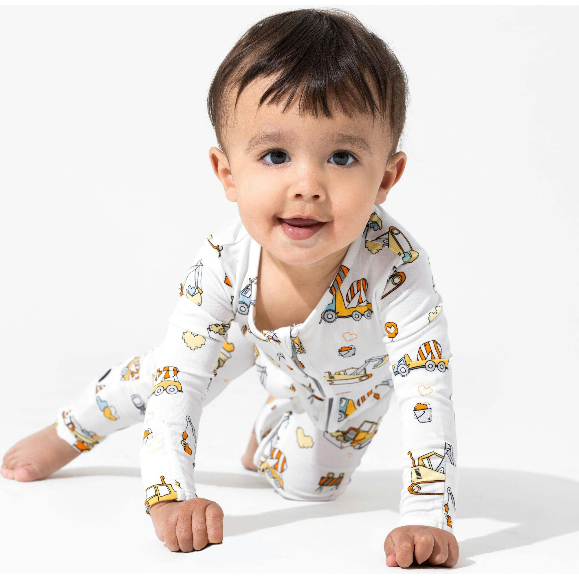 Love Trucks White Bamboo Convertible Footie