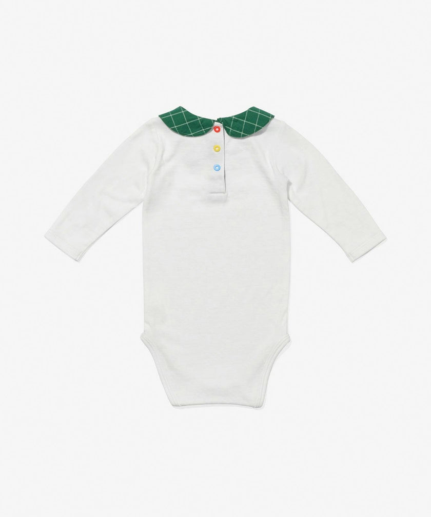 Peter Pan One-piece, Green Holiday Plaid