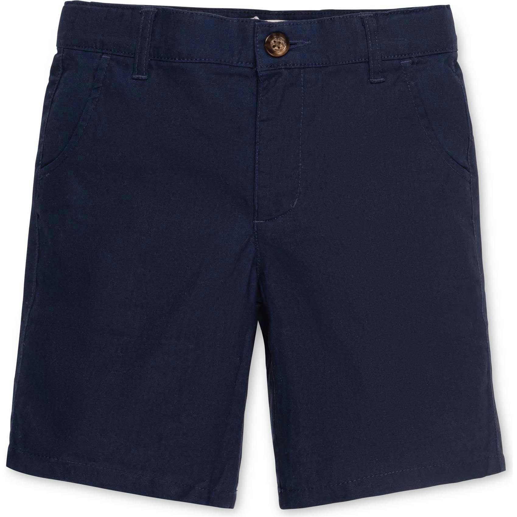 Linen Blend Short, Blue