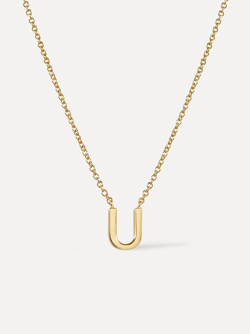 Gold Initial Necklace - Letter Necklace