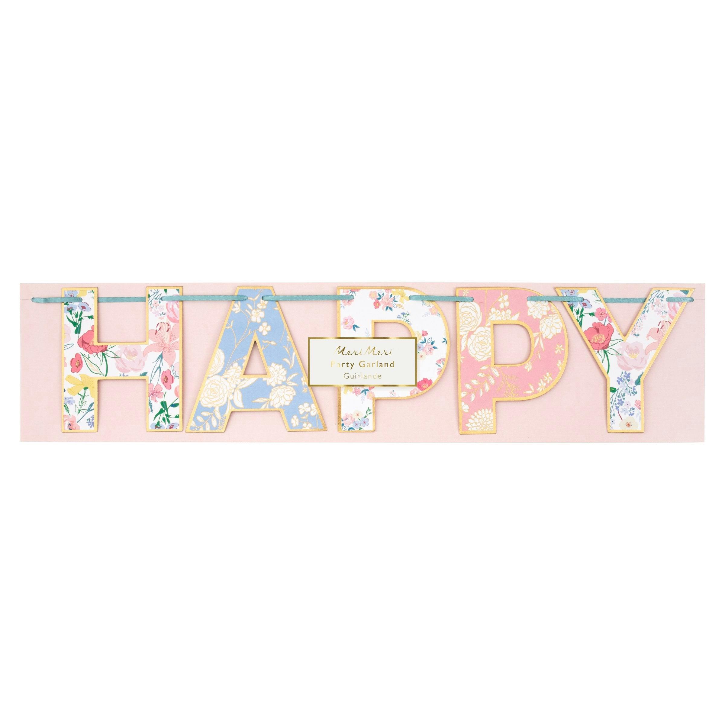 English Garden Birthday Garland