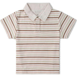 Organic Collar Tee & Shorts Set - Terra Stripes