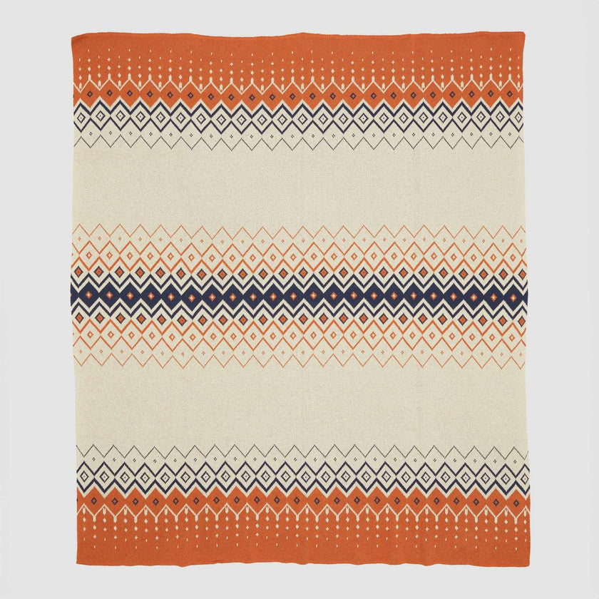 Cotton Sustainable Knit Throw Blanket | Vintage Icelandic