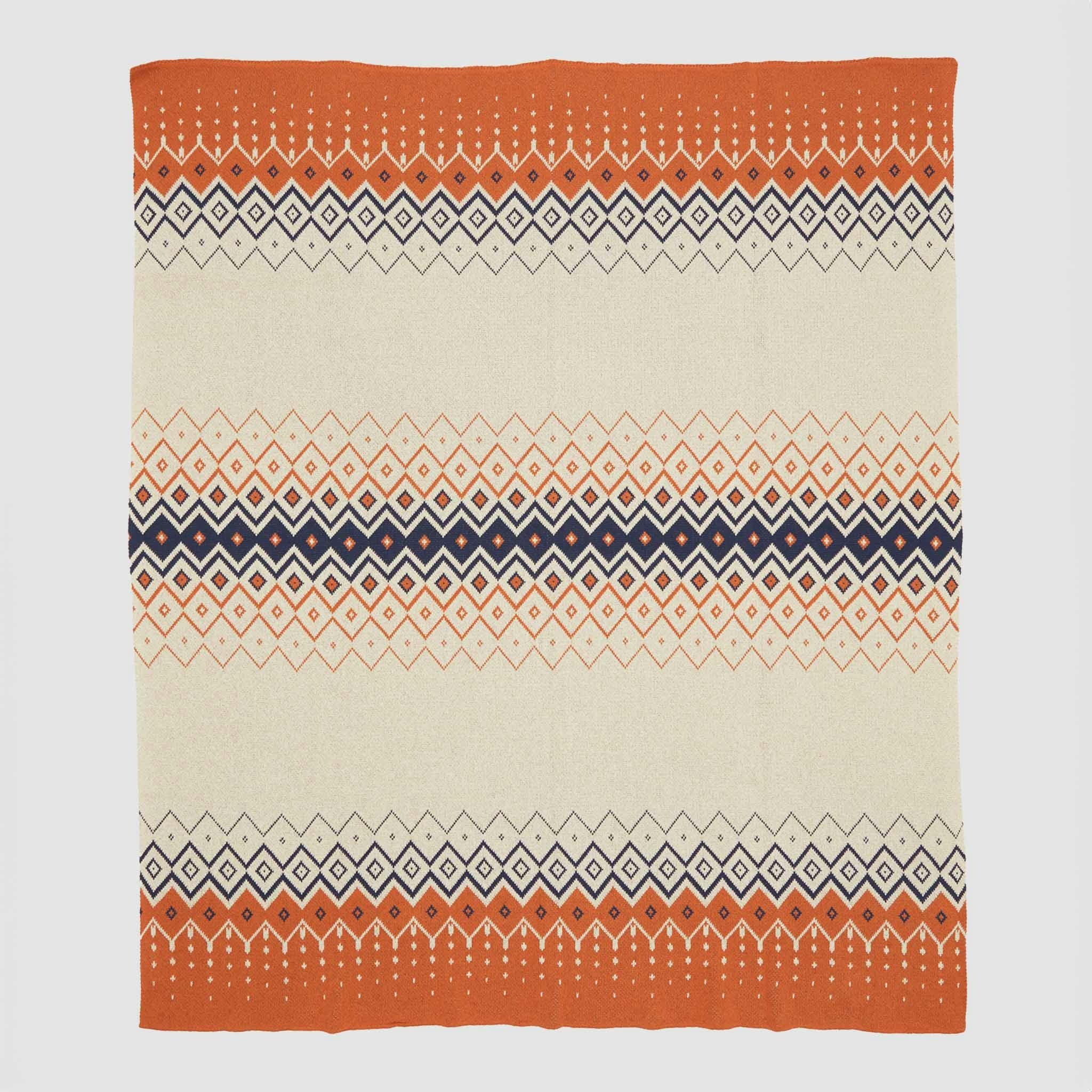 Cotton Sustainable Knit Throw Blanket | Vintage Icelandic