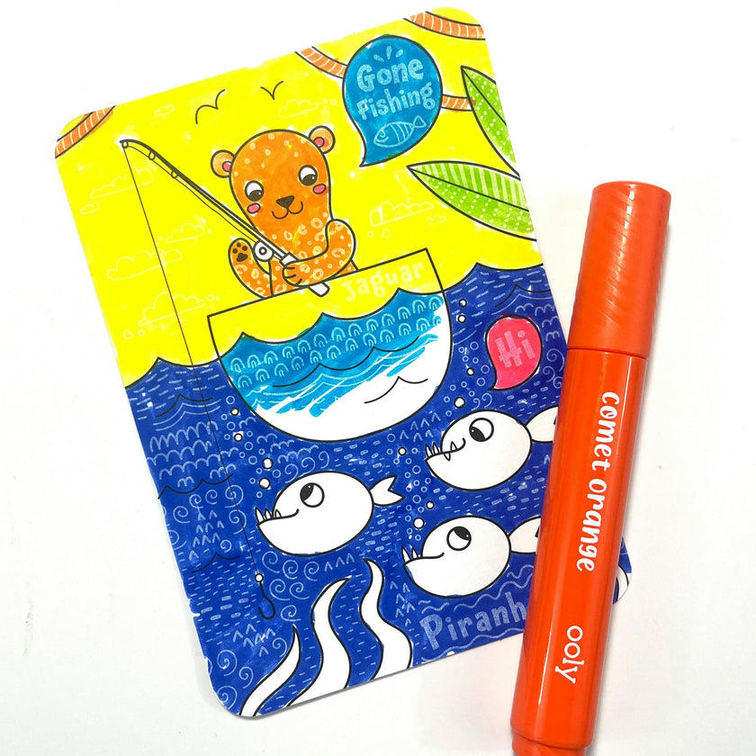 Undercover Art Hidden Pattern Coloring Activity Art Cards - Rainforest Fun - 12 Cards