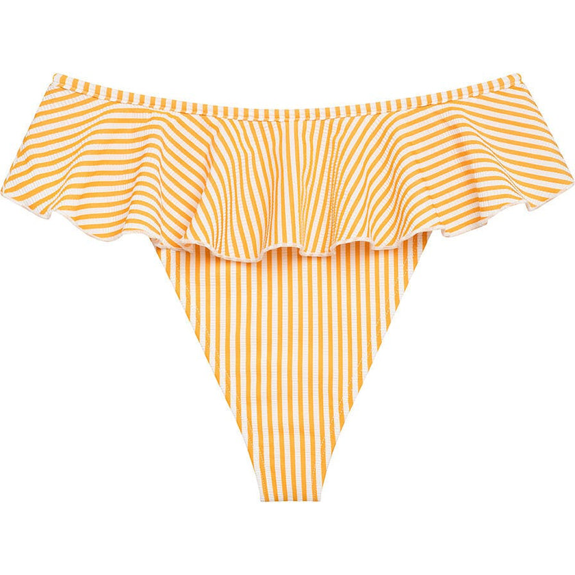 Women'S Canary Stripe Tamarindo Ruffle, Stripes