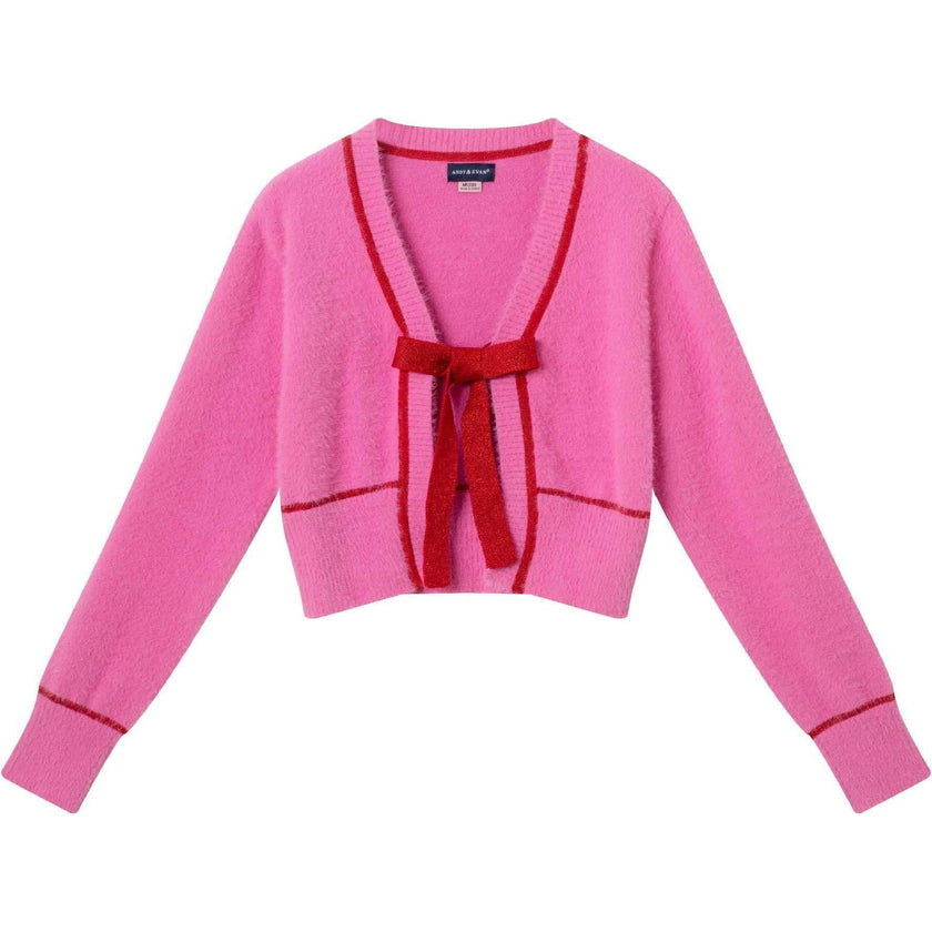 Big Kids Cardigan Sweater W/Bow