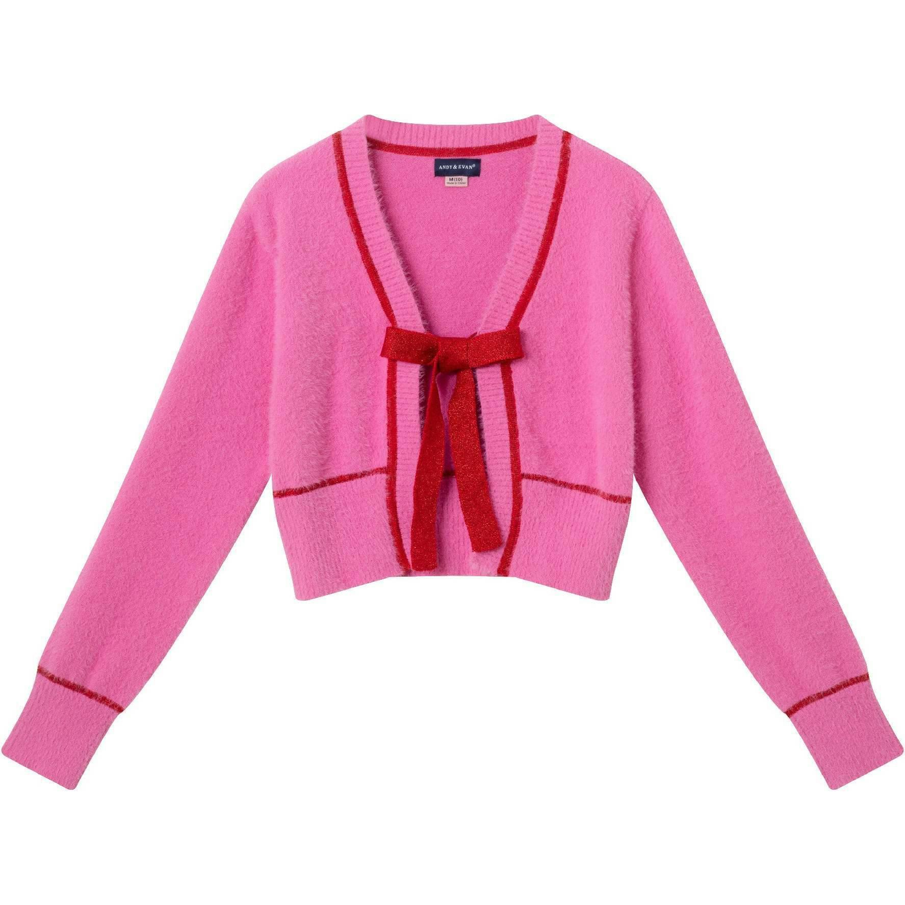 Big Kids Cardigan Sweater W/Bow