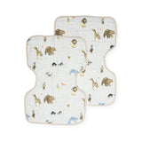 Cotton Muslin Burp Cloth 2 Pack - Party Animals