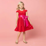 Lilibet Velvet & Satin Party Dress