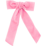 Velvet Long-Tailed Bow Barrette