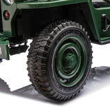 Military Willys 24V 3-Seater 4x4 Kids Ride-On Truck