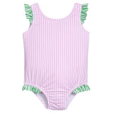 Scoop One Piece Swimsuit - Pink Stripe