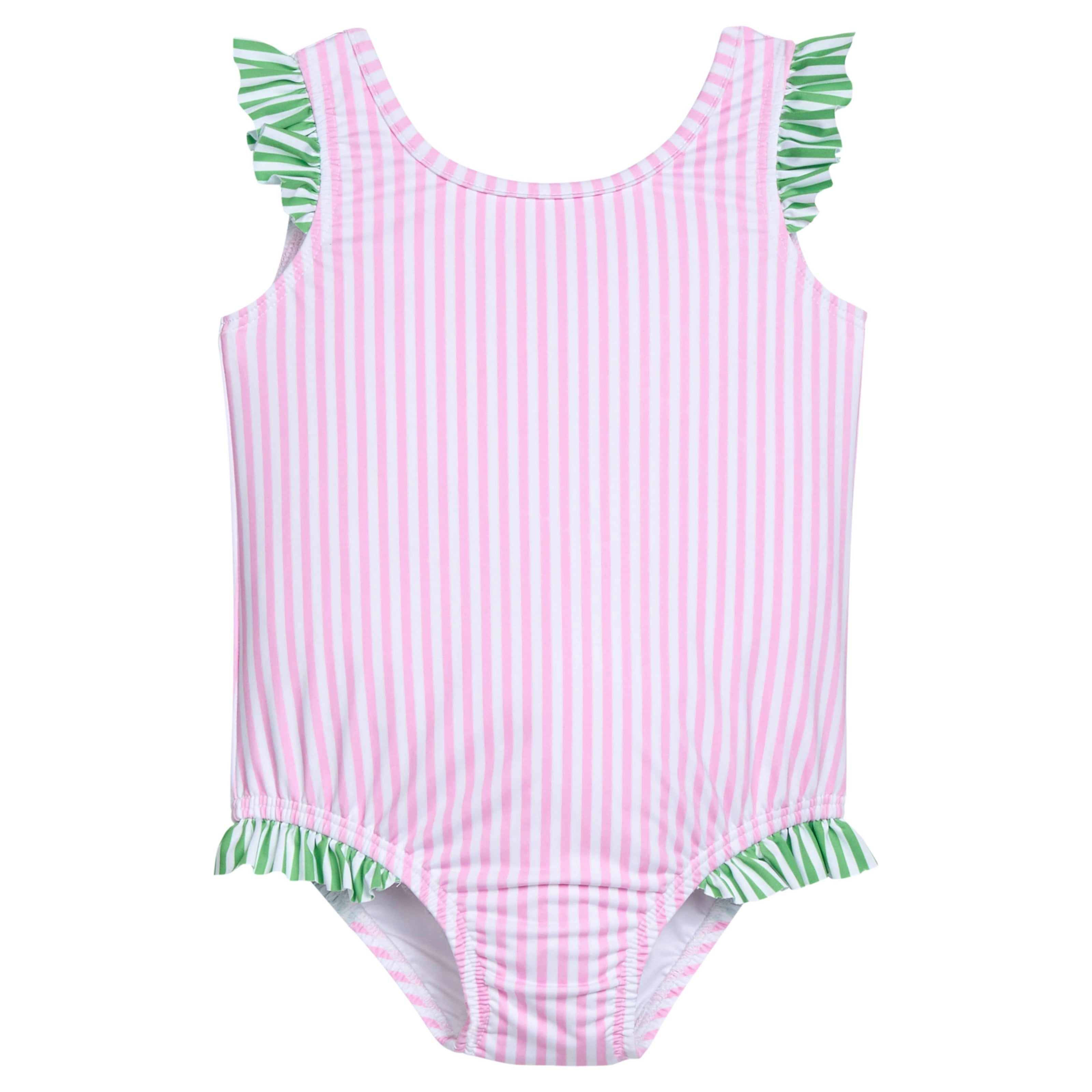 Scoop One Piece Swimsuit - Pink Stripe
