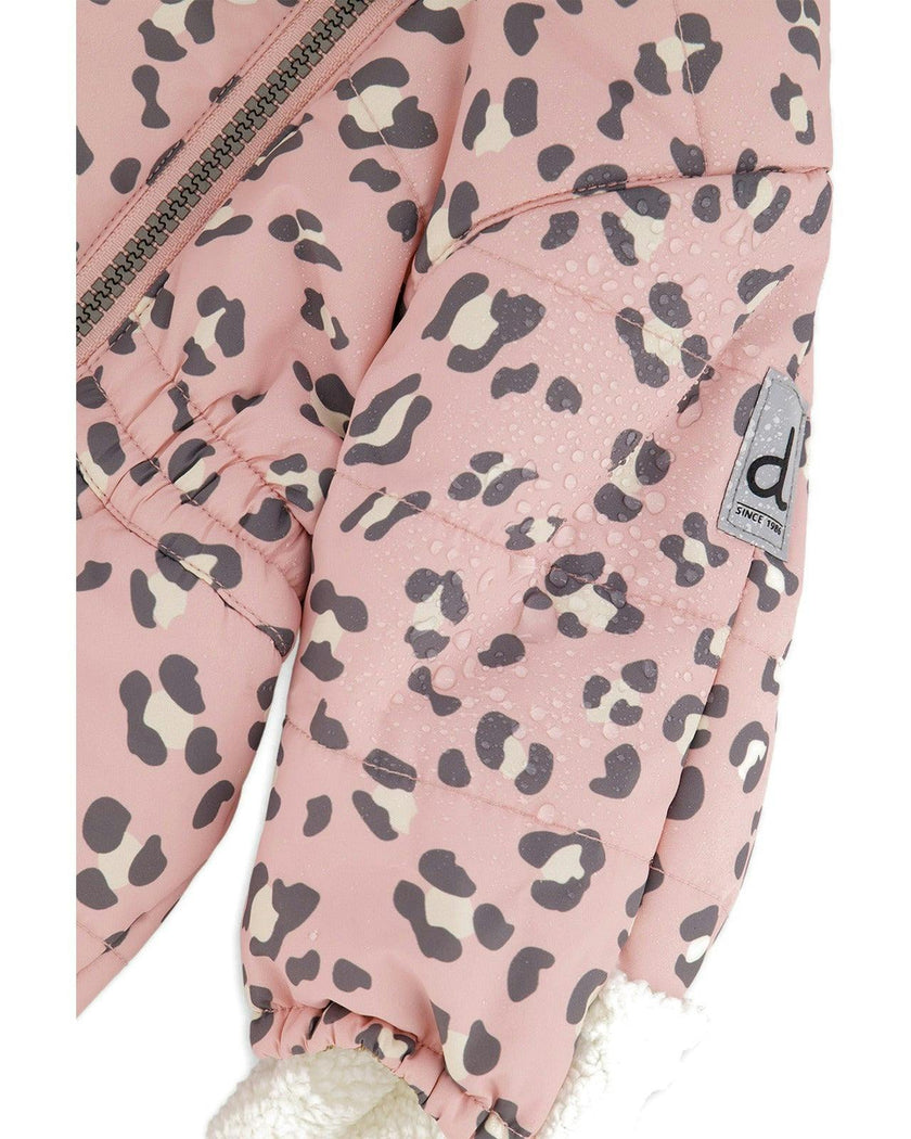 Baby One Piece Snowsuit For Car Seats Rose Leopard Print