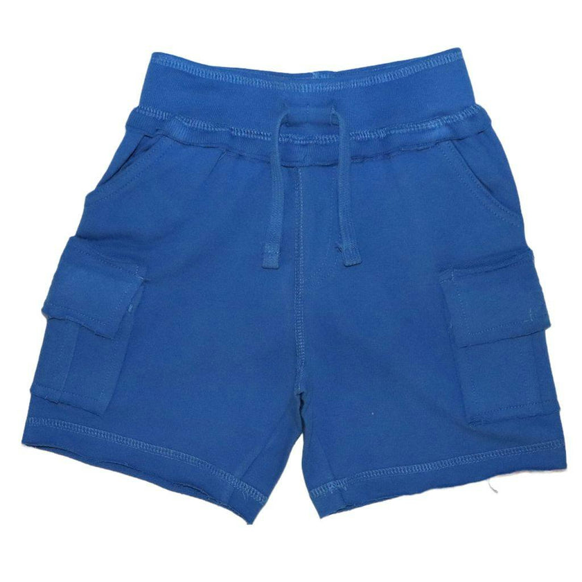 Kids Solid Cargo Shorts - Cobalt