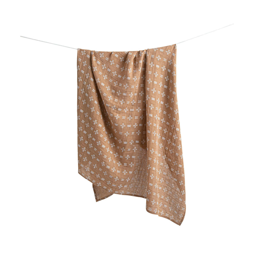 Ezra Cotton Muslin Swaddle Blanket Set (Woodland, Set of 2)
